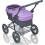 Molly Dolly Purple/Black Dolls Pram With Adjustable Handle 4