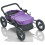 Molly Dolly Purple/Black Dolls Pram With Adjustable Handle 5