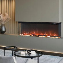70 Inch Recessed and Freestanding Electric Fireplace with Remote Control