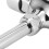 G1/2 Urinal Flush Valve Set Wall-Mount Chrome Hand-Press Operation 5