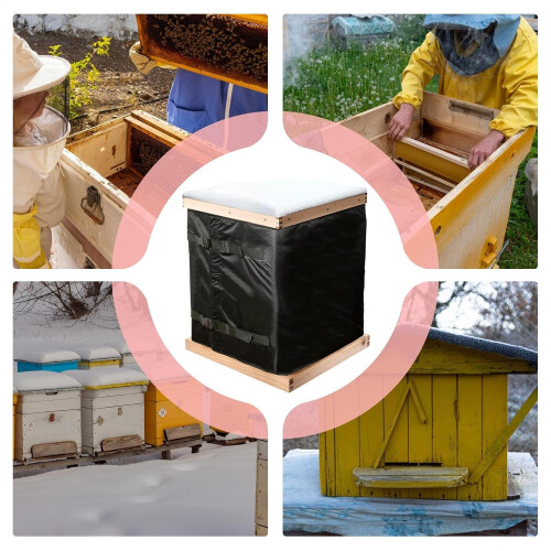 Bee Box Cover Oxford Cloth Insulation Beekeeping Winter Protection Universal Fit Adjustable Reusable Wrap 2