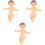 3Pcs Baby Jesus , Miniatyr Figur, 5