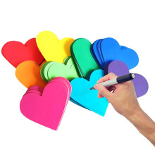 50 Pcs Blank Creative Paper Cutouts Heart Shaped For DIY Crafts, Party Favors, Thank You Cards