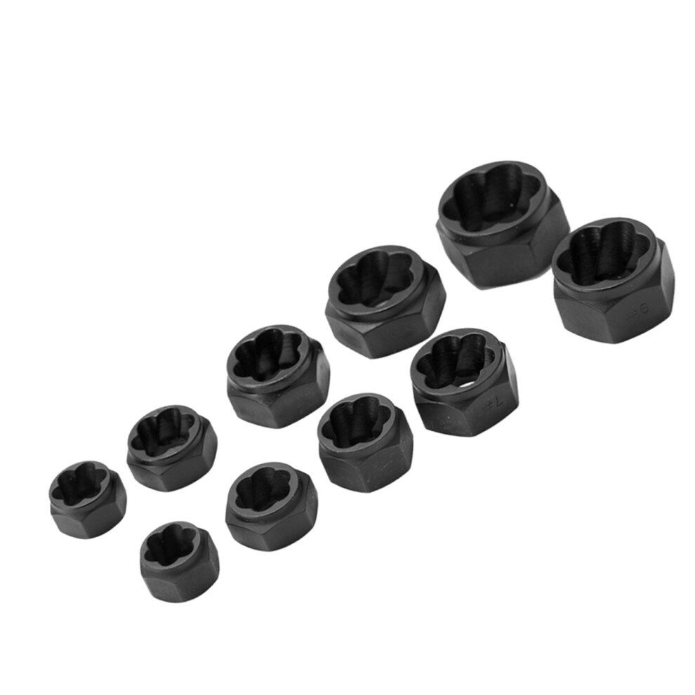 10Pc Hard Alloy Bolt Nut Screw Remover Kit - Precision Extraction Tool 9391358984731