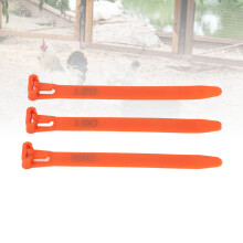 Bird ID Leg Bands 1-100 Reusable Numbered Chicken Duck Pigeon Goose Orange