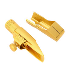 Gold Plated Brass Alto Saxophone Mouthpiece 8C E Flat Replacement
