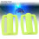 2Pcs Fluorescent Yellow Plastic Steel Dive Weights with Quick Release Buckle 3