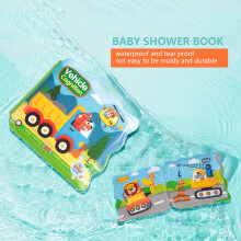 Baby-Bad wasserdicht, reißfestes Badespielzeug-Buch für Säuglinge, 15 cm, bunt