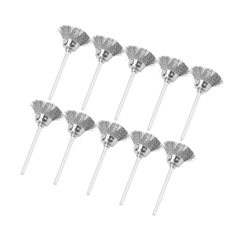 10Pcs Stainless Steel Wire Wheel Brush Set For Polishing & Cleaning 7891358987180