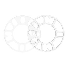 2 Stück Aluminium Radabstände 7,9 cm Innendurchmesser 15 cm Außendurchmesser 0,5 cm Dicke Silber