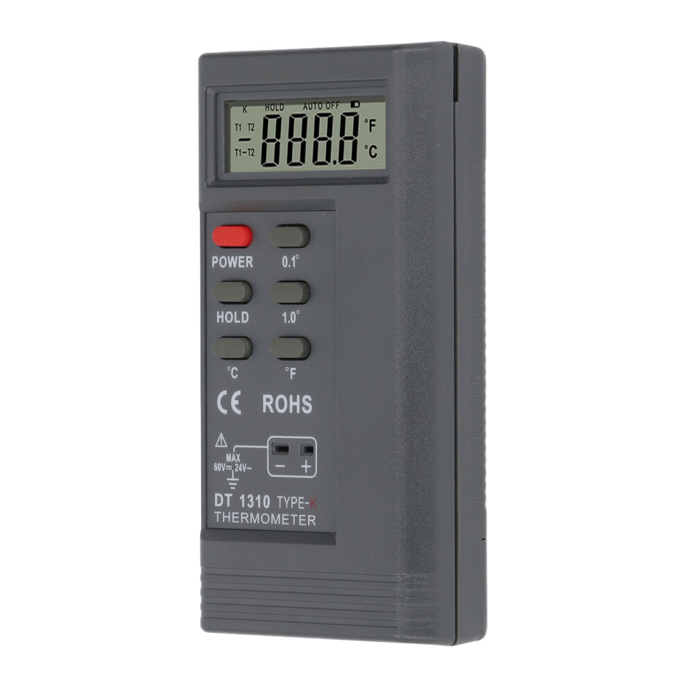 Dt1310 K Type Thermocouple Thermometer -200 To 1370, Led Display 5091358989531