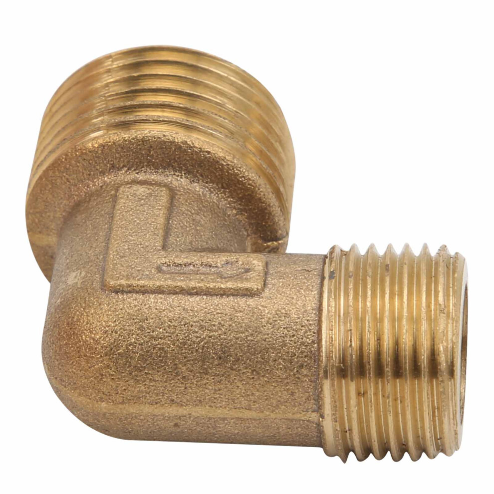 1100W Air Compressor Brass Check Valve 90 Elbow Fitting 1/2X3/8 3241358991825