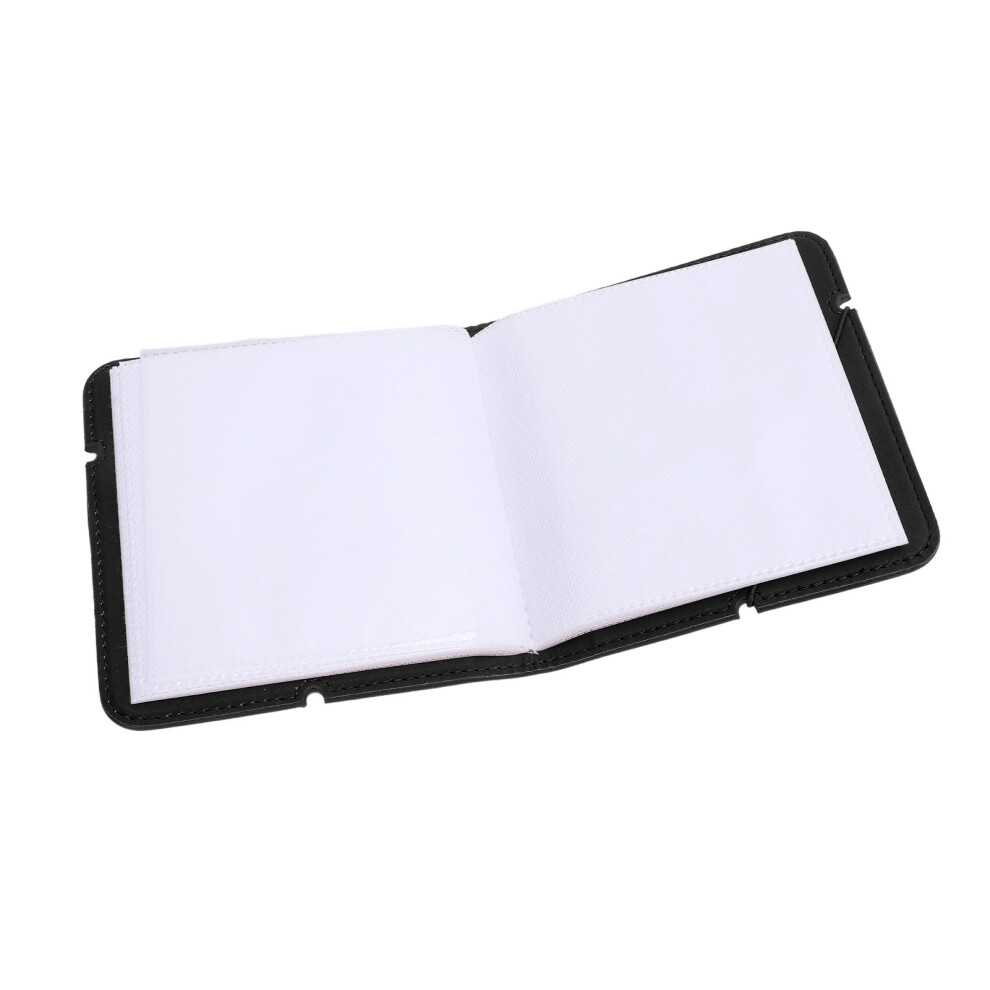 28 Pockets Portable Photo Album Book For Square W210 W300 W400 86X108mm Pvc Leather Black 5011358992591