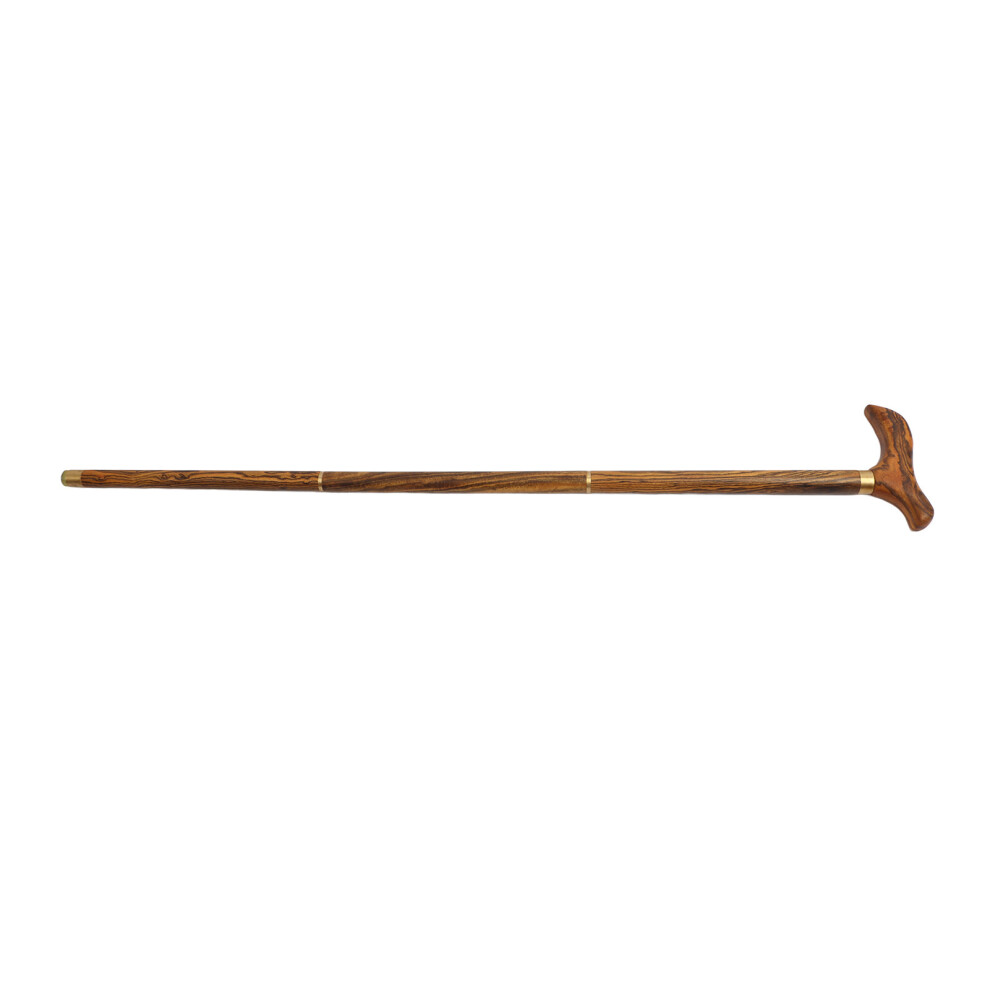 Ebony Wooden Folding Cane with T Handle, 87cm for Elderly Mobility