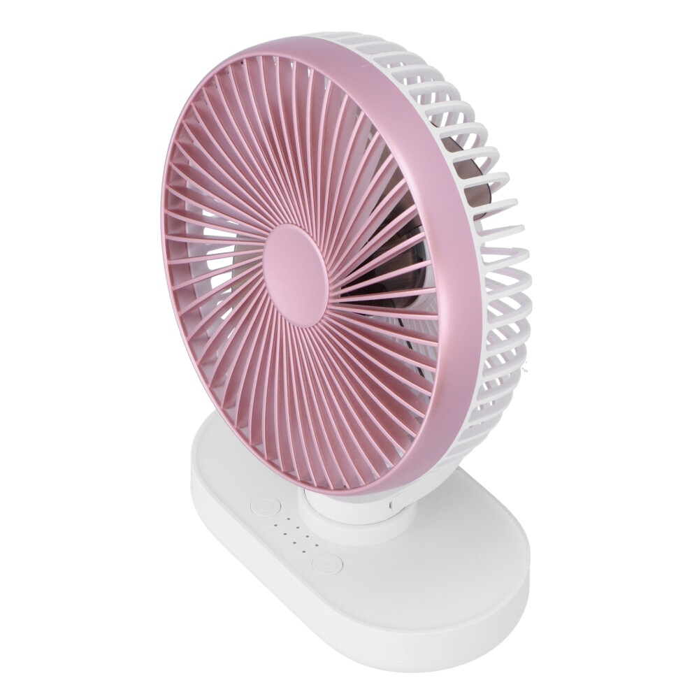 Mini Desktop Fan D77 4000Mah Portable Oscillating Usb Cooler Pink 6941358993276