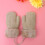 Barn Vinterhandskar Dubbelskiktade Stickade Beige 1-4 4