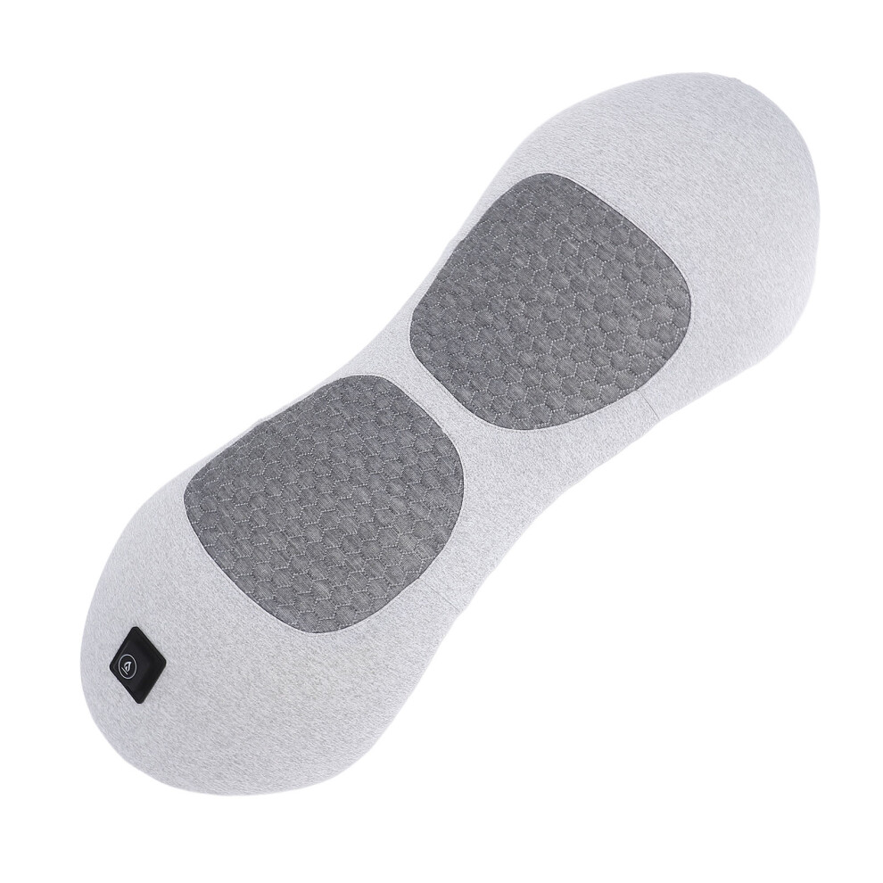 Light Gray Heated Lumbar Support Pillow USB 3 Gear Settings - Memory Foam