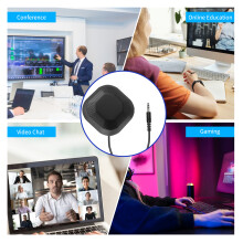 360 omnidirektionales Desktop-Mikrofon, Schwarz, 3,5-mm-Stecker