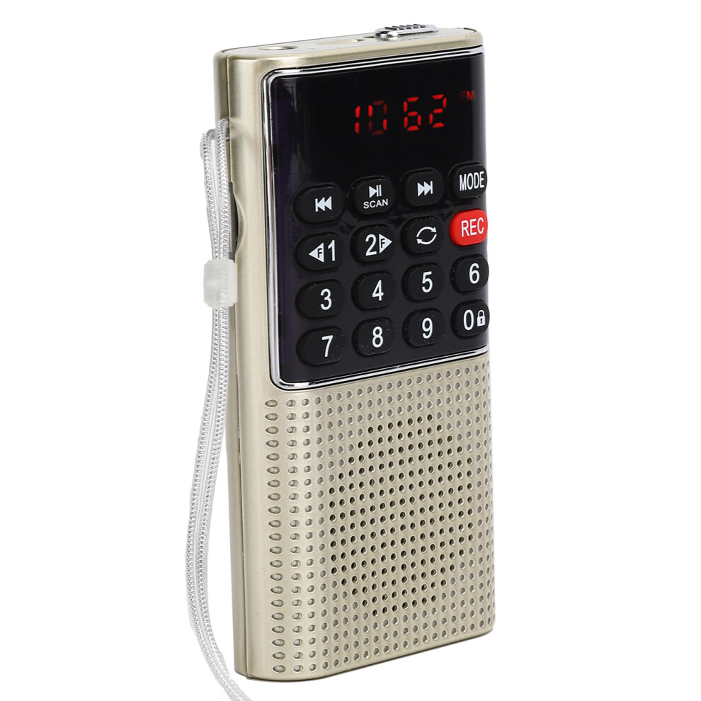 L-328 Portable Mini Fm Radio Speaker 3W 500Mah Gold 4991358999619