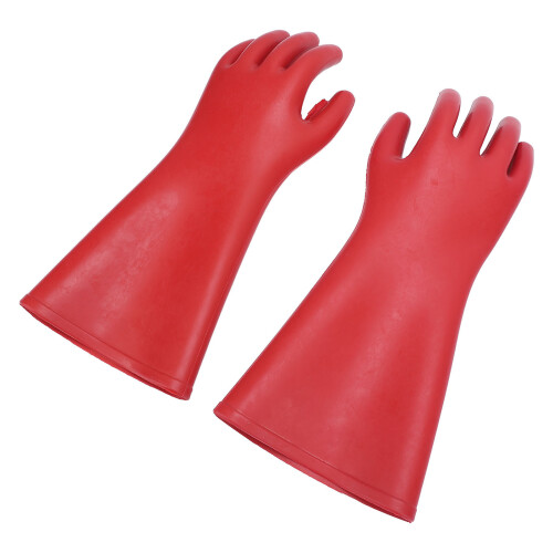 2 Stück elektrisch isolierte Handschuhe aus rotem 2