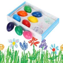 9Pcs Egg Crayons for Kids - Colorful Washable and Easy to Clean