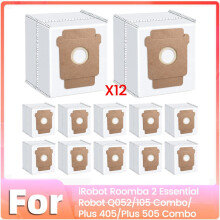 Conjunto de 12 Sacos de Pó para Aspirador Robô iRobot Roomba 2 Essential Q052/105 Combo/Plus 405/Plus 505 Combo