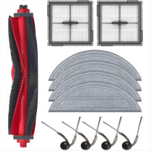 Kit de acessórios para Roborock Q10 S5 / S5+ VF VF+ Q10V Q10V+: pano de limpeza, escova lateral principal e conjunto de filtros.