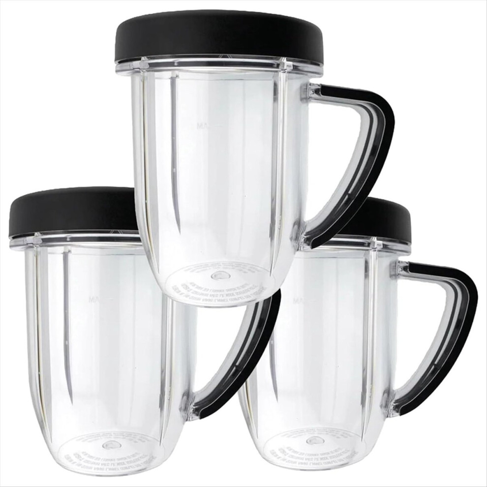 3pcs Blender Jar,30 Oz Replacement Cup Jar with Lip Ring Assembly, Mixing Tank for Nutribullet RX 1700W NB-301,N17-1001