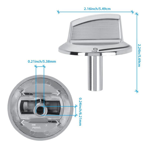 1 PCS Upgrade 5304525746 Long Stem Stove Knobs Replacements, Compatible with Gas Range Oven 1