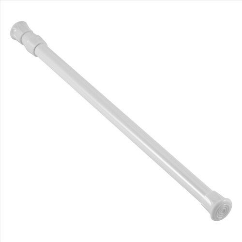 Teleskopisk duschstångsdraperi teleskopisk vit 30-50 cm