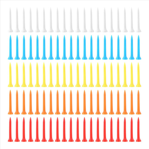 100 buc. Teuri de golf 54 mm, plastic, culori mixte