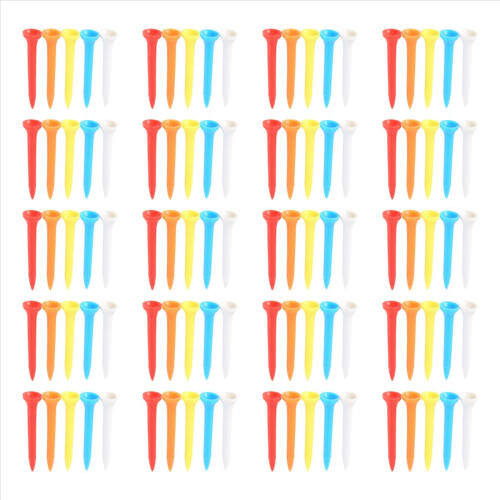 100 buc. Teuri de golf 54 mm, plastic, culori mixte 2