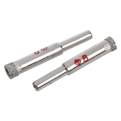 8 mm diamantbor med spids diameter til fliser og glas, hulsave, 2 stk.
