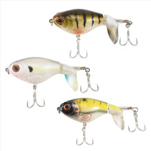 stk. Bass Whoper lokkemad, Plopping Minnow med flydende roterende hale, fiskekroge med barb