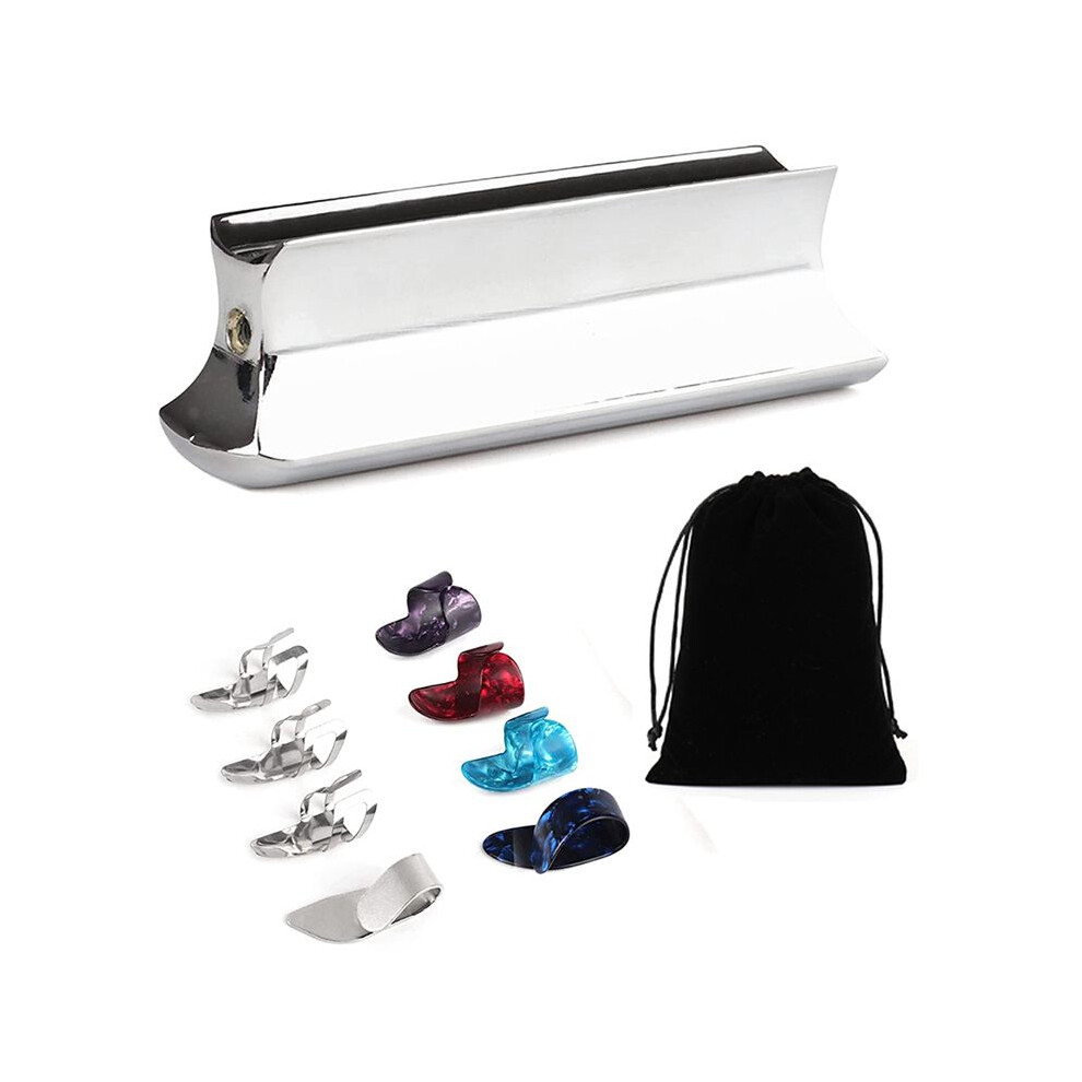 Guitar Slide Tone Bar for Dobro,Lap Guitar,Hawaiian Guitar,Electric with Celluloid+Thumb&Finger Picks Plectrums-image-OPC-PMT78JN-NEW