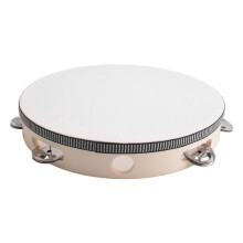 Tamboerijn voor volwassenen, 10 inch handtrommel, bel van berkenhout, metalen jingles, percussie, cadeau, muziekinstrument, educatief