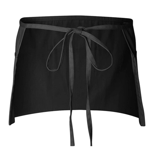 12 Pack - Black Server Waist Aprons, Waitress Half Apron Belt Pocket 1