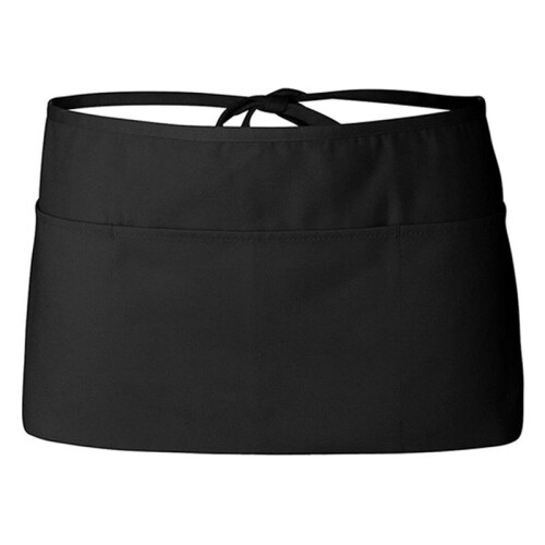12 Pack - Black Server Waist Aprons, Waitress Half Apron Belt Pocket 2