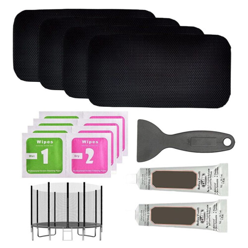 Trampoline Patch Repair Kit Rectangular Patches Mat Tear or Hole,Trampoline Repairing Tools 1