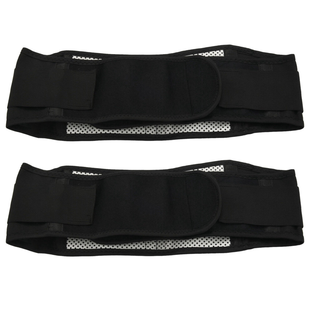 2X Adjustable Waist Tourmaline Self Heating Magnetic Therapy Back Support Belt Lumbar Brace Massage Band XL