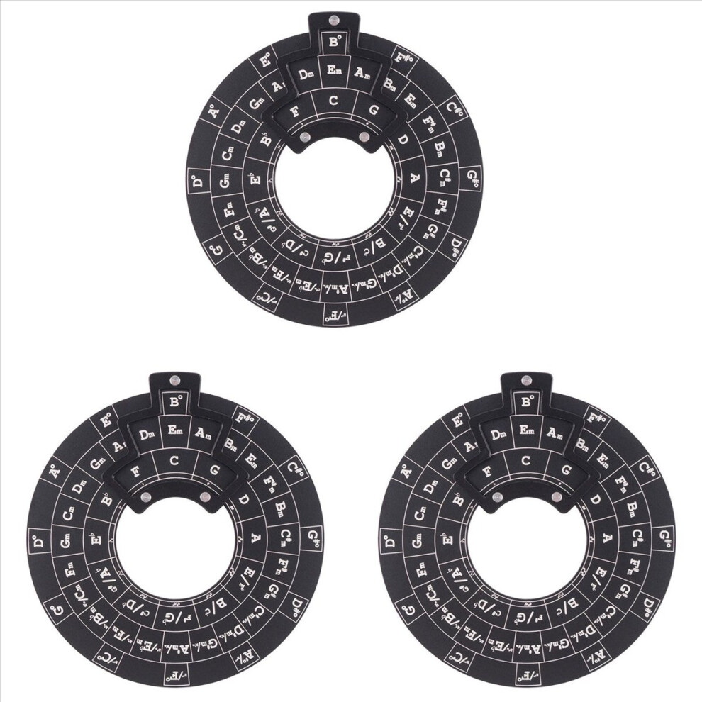 3X Circle of Fifths Wheel Guitar Chord Wooden Melody Tool Musical for Musicians Accessories-image-OPC-PMT78YR-NEW