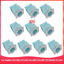 10 Stofzakken Verzamelset voor Makita DCL180Z DCL182 DCL182Z DCL181F DCL182ZB DCL180 Vervangende Reserveonderdelen