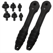 2-i-1 borrchuck med spärrnyckel, 2-i-1 nyckelnyckel, 4-pack järn