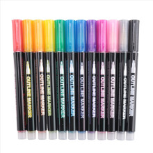 Markery Shimmer Doodle Outline Dazzles: Zestaw 12 metalicznych, podwójnych, brokatowych pisaków w 12 kolorach Super Squiggles Sparkle Dazzlers