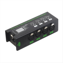 4-kanals 3-pins lyd/DMX over nettverkskabelforlenger DMX512-signal XLR til RJ45 Ethernet-adapter XLR-hunn