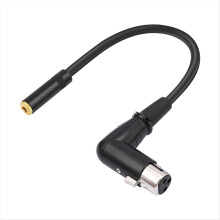 1/8 til rettvinklet XLR-kabel, balansert 3,5 mm hunnstereo minijack-lydkonverteradapterkabel B