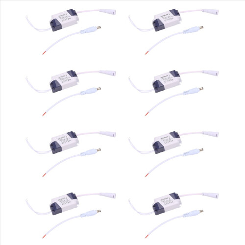 8X LED-transformator - Konstant 4-7W driverstrømforsyning DC12-24V holdbar