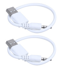 2 db fehér USB adatkábel Apple iPod Shuffle 1. és 2. generációs töltőhöz