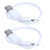 2x bílý USB datový synchronizační kabel pro Apple iPod Shuffle 1. a 2. generace 1