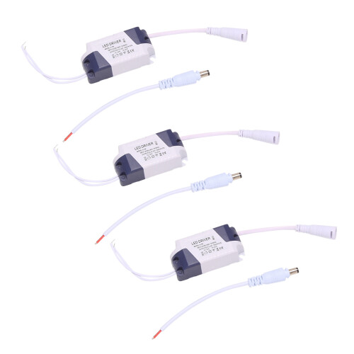 3X LED-transformator - Konstant 4-7W driverstrømforsyning DC12-24V holdbar